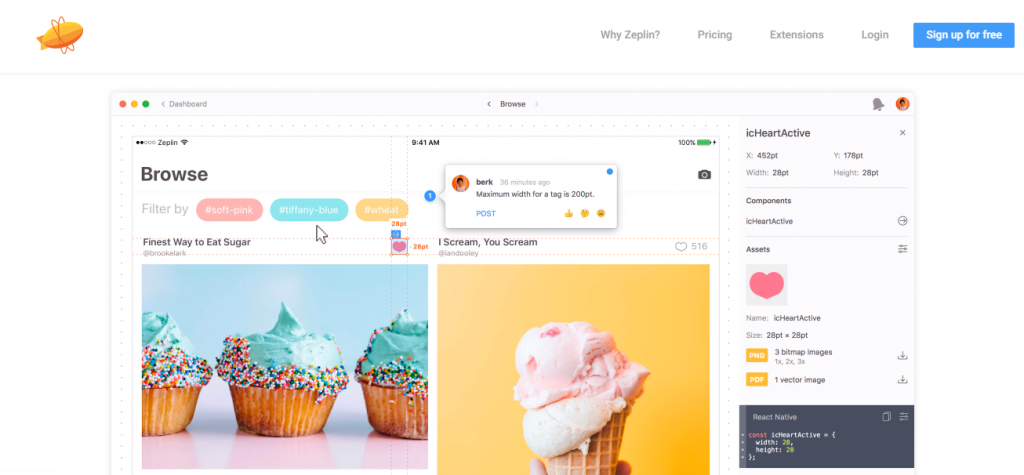 Zeplin-Mobile App UI Design Tools