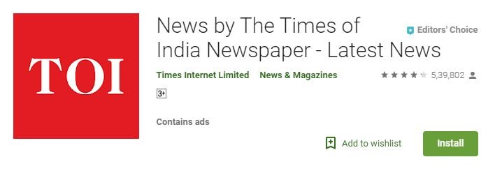 News by TOI (Times of India)-Best Current Affairs apps News by TOI (Times of India)-Best Current Affairs apps