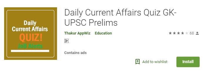 Daily Current Affairs Quiz GK UPSC Prelims-Best Current Affairs apps Daily Current Affairs Quiz GK UPSC Prelims-Best Current Affairs apps