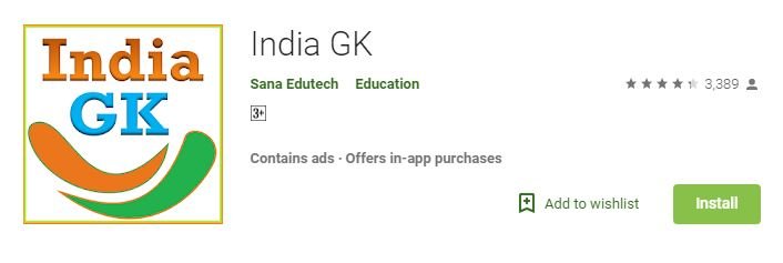 India GK India GK-Best Current Affairs apps