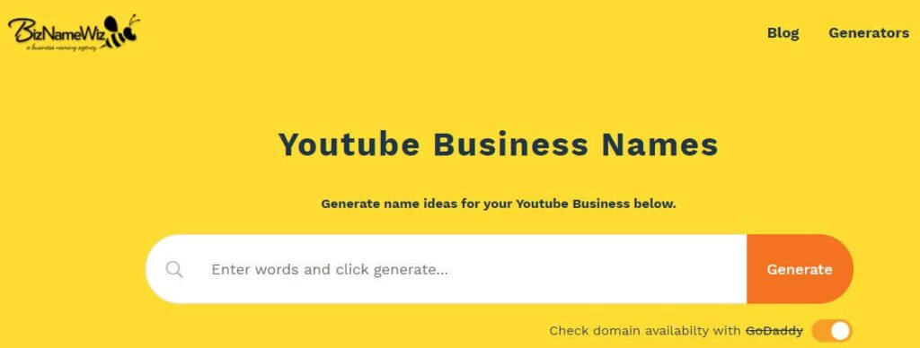 biznamewiz- Generate YouTube Channel Name