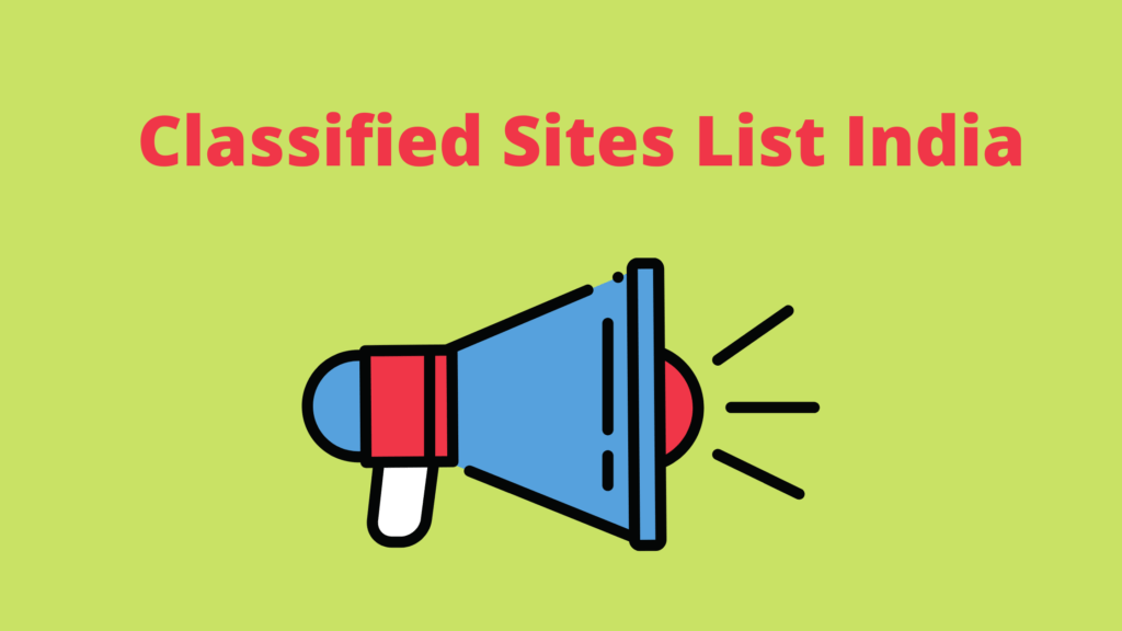 1500+ Free Classified Sites List in India Classified Sites List India