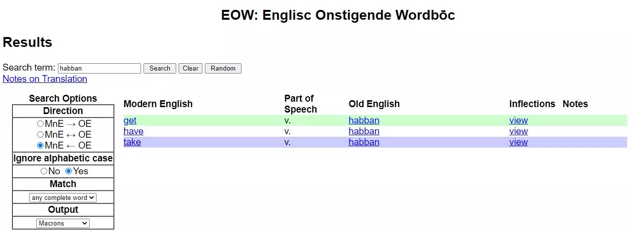 Onstigende Wordbōc English